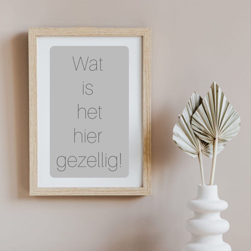 wat is het hier gezellig